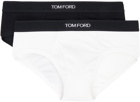TOM FORD Two-Pack Black & White Briefs
