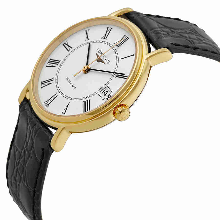 Longines Presence Automatic Black Leather Mens Watch L4.821.2.11.2