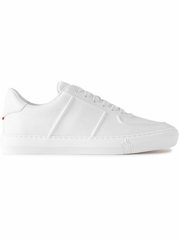 Photo: Moncler - Neue York Logo-Appliquéd Leather Sneakers - White