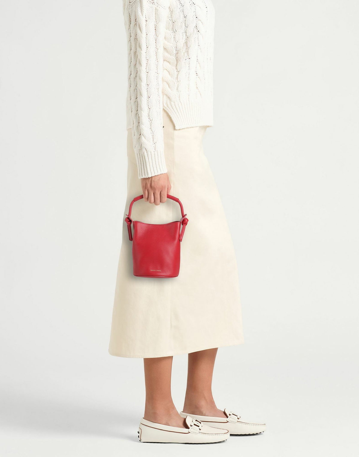 Mansur Gavriel Mini Fortuna Womens Handbag in Red