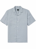 Club Monaco - Camp-Collar Linen Shirt - Blue