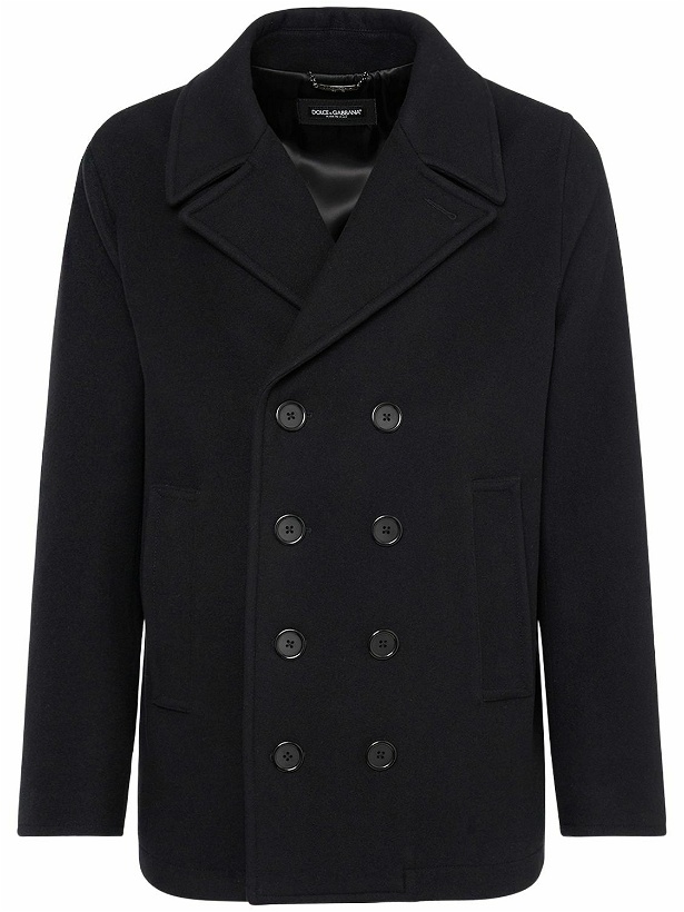 Photo: DOLCE & GABBANA - Double Breasted Wool Pea Coat