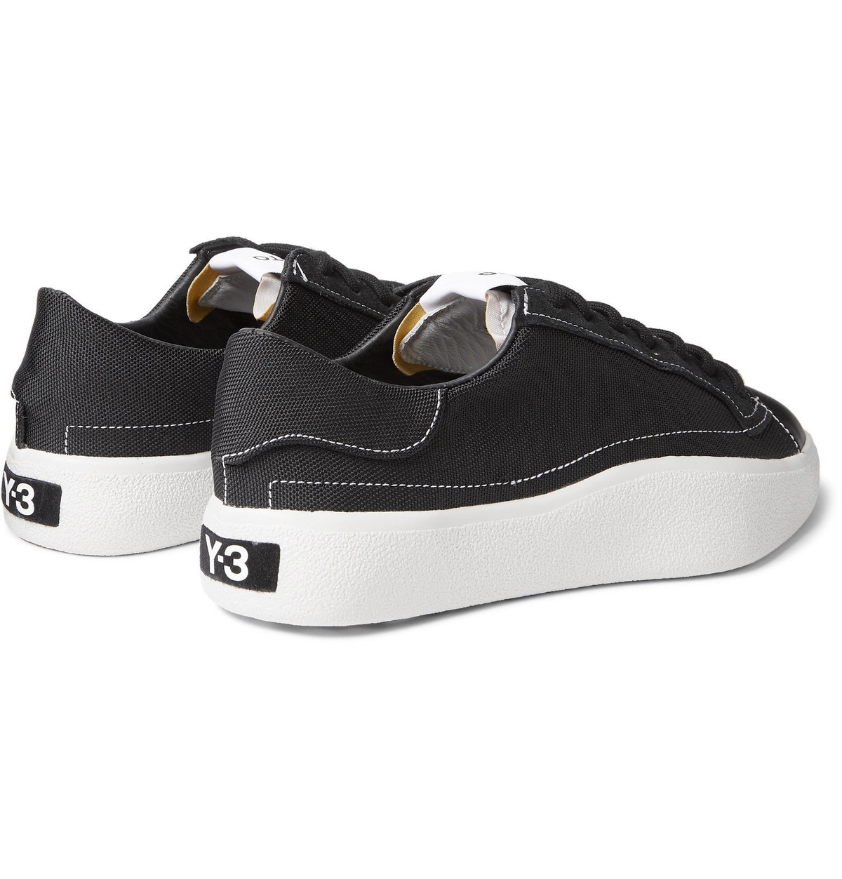 Y-3 - Tangutsu Canvas, Suede and Leather Sneakers - Black Y-3