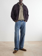 AGOLDE - Pavillion Cotton-Jersey Half-Zip Sweatshirt - Brown