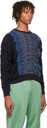 Bianca Saunders Navy Farah Edition Peel Sweater