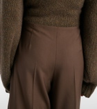 Khaite Walter cropped virgin wool flared pants