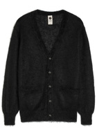 Vowels V-neck Mohair-blend Cardigan Black