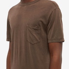 Officine Générale Men's Pigment Dyed T-Shirt in Coffee