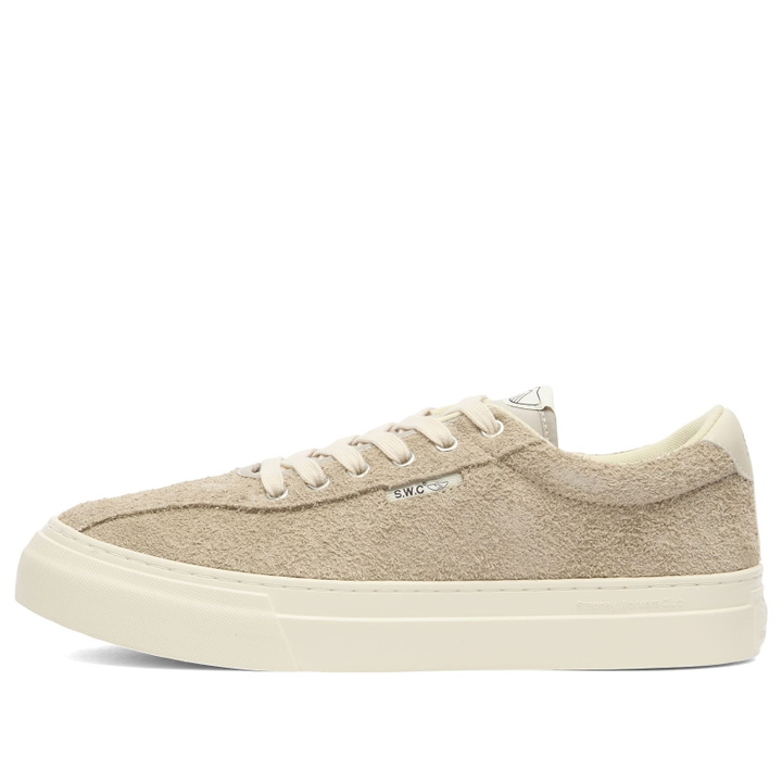Photo: Stepney Workers Club Men's Dellow 02 Suede Sneaker in Taupe
