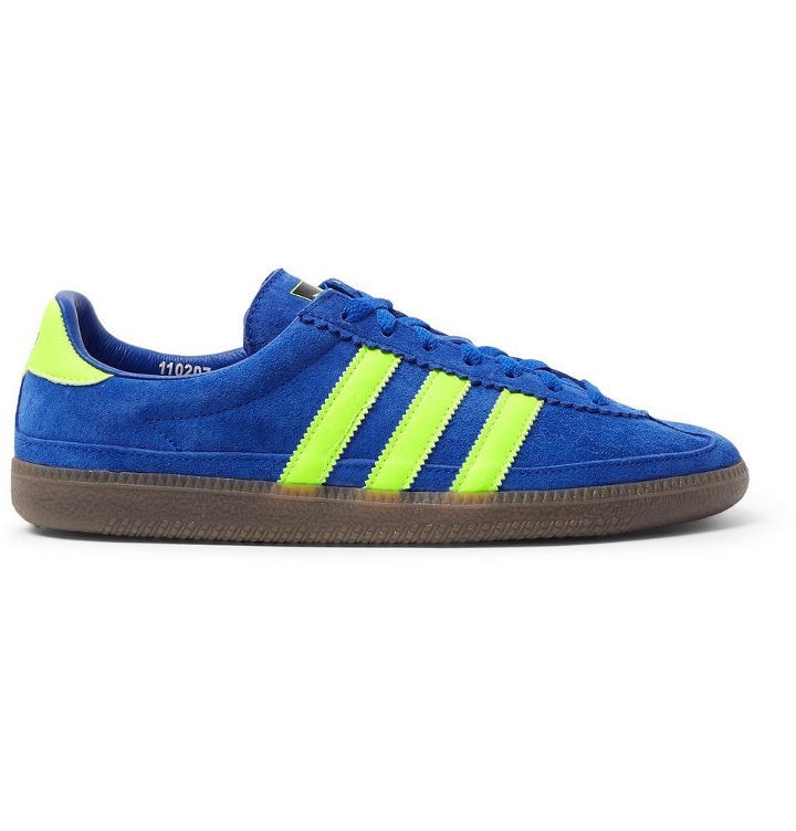 Photo: adidas Consortium - SPEZIAL Whalley Leather-Trimmed Suede Sneakers - Cobalt blue