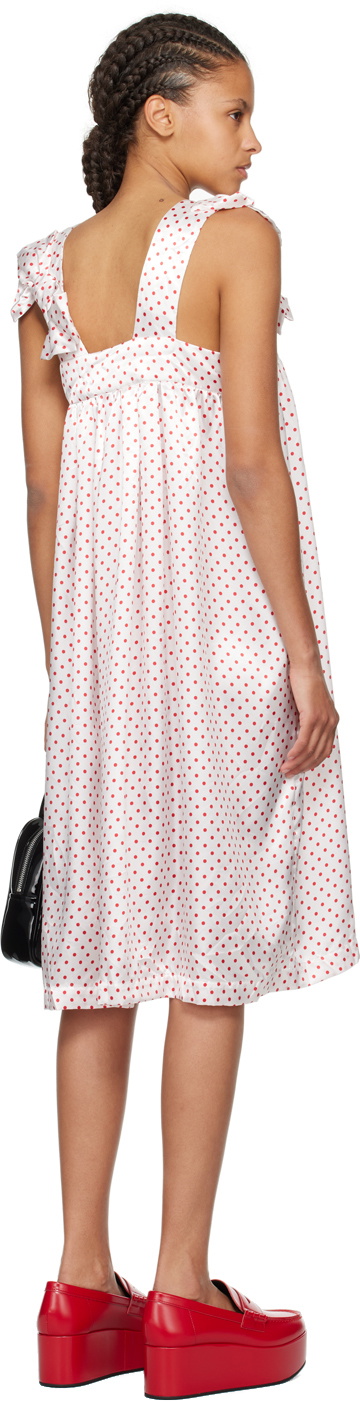 Comme des Garçons Girl White Bow Midi Dress