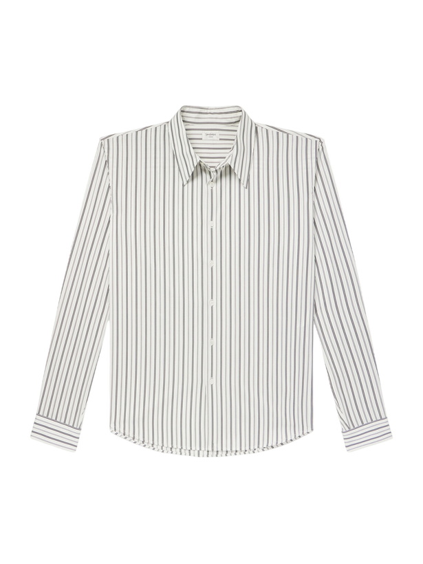 Photo: SAINT LAURENT - Striped Cotton Shirt - Black