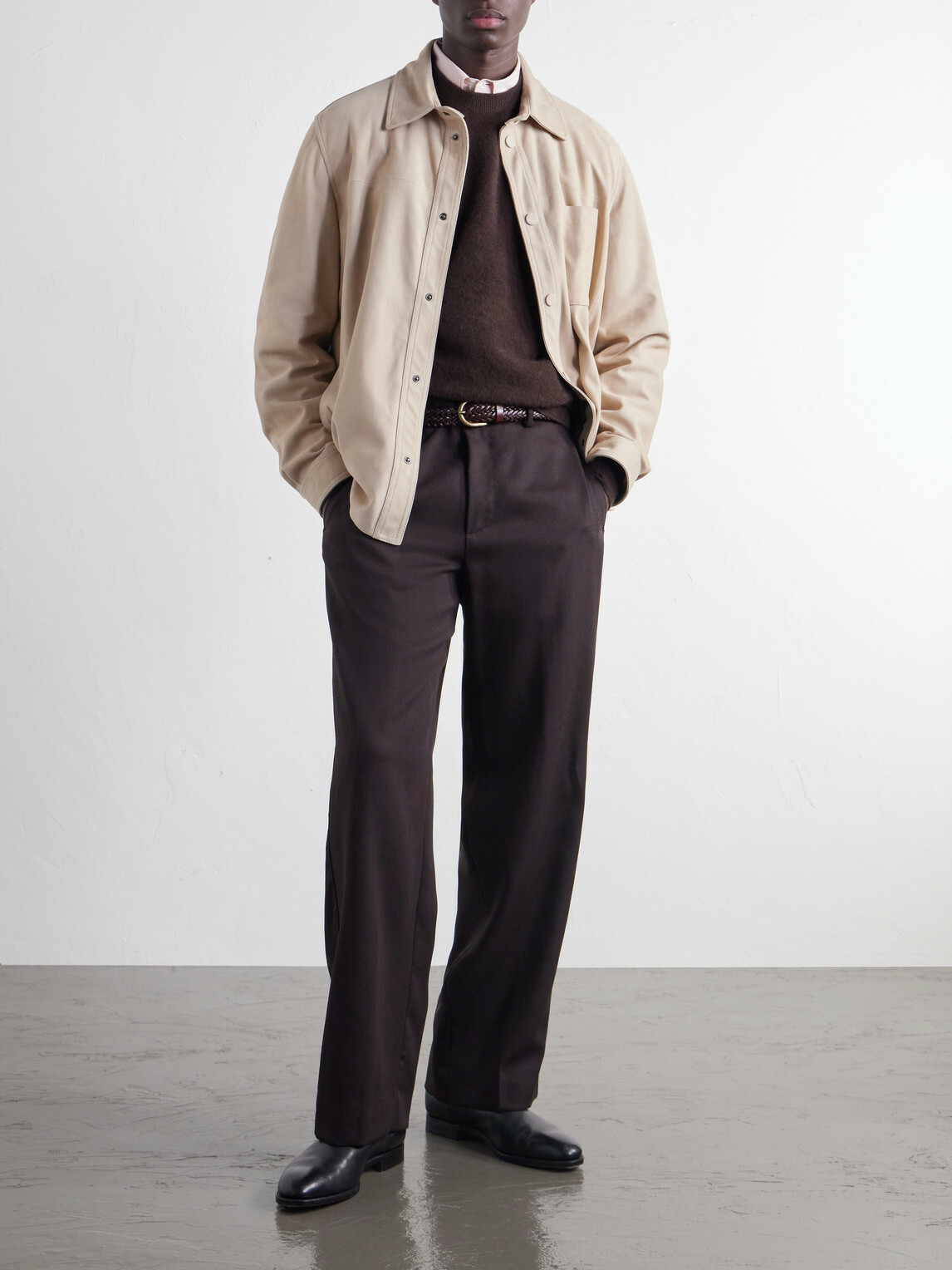 Slowear - Montedoro Suede Overshirt - Neutrals