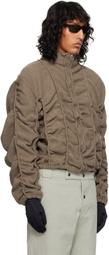 Tondolo Brown Felt Wool Jacket