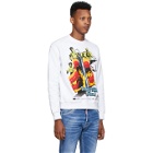 Dsquared2 White Bruce Lee Printed Cool Fit Sweatshirt