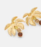 Oscar de la Renta Palm Tree embellished earrings