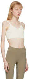VAARA Off-White Technical Knit Crop Bra