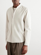 Stòffa - Grandad-Collar Cotton-Twill Half-Placket Shirt - White