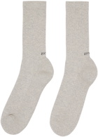 SOCKSSS Two-Pack Gray & Pink Socks