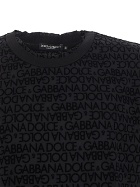 Dolce & Gabbana Flocked Logo Jacquard T Shirt