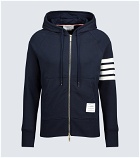 Thom Browne - 4-Bar zip-up hooded sweatshirt