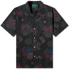 Gitman Vintage Men's Floral Waffle Camp Shirt in Black