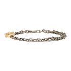 Pearls Before Swine Silver and Gold Old Textured Mini Link Bracelet