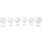 Soho Home - Barwell Set of Six Cut Crystal Brandy Glasses - Neutrals