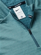 Nike Running - Repel Fleece-Trimmed Therma-FIT Half-Zip Top - Blue