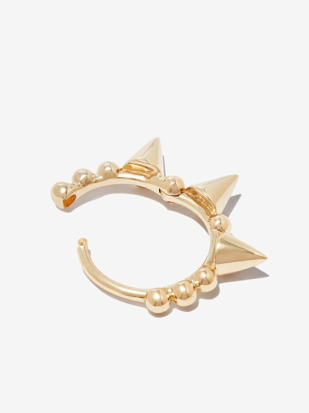 MARIA TASH 18K Yellow Gold Triple Spike Hoop Earring