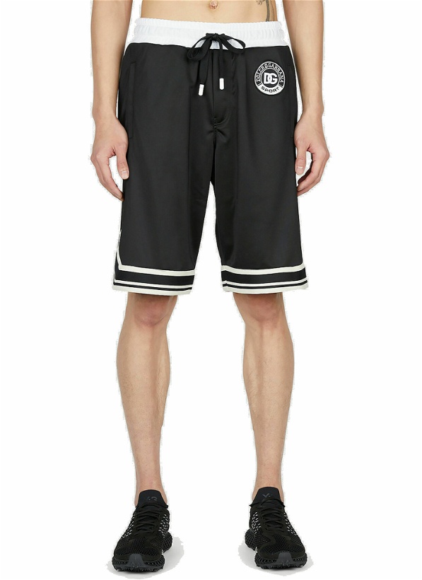 Photo: Dolce & Gabbana - Logo Patch Shorts in Black