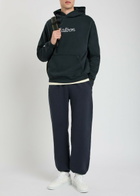 Malbon Feque Logo-embroidered Hooded Cotton Sweatshirt Navy