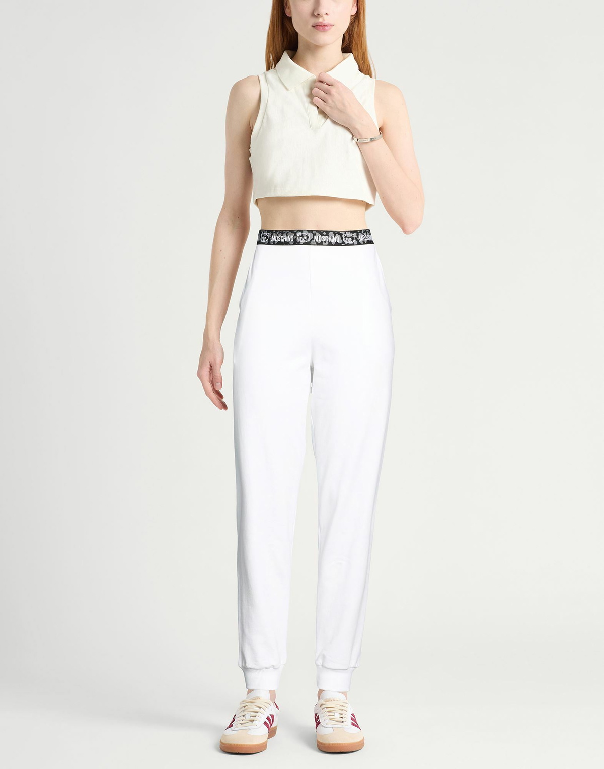 Moschino Womens Pants in White