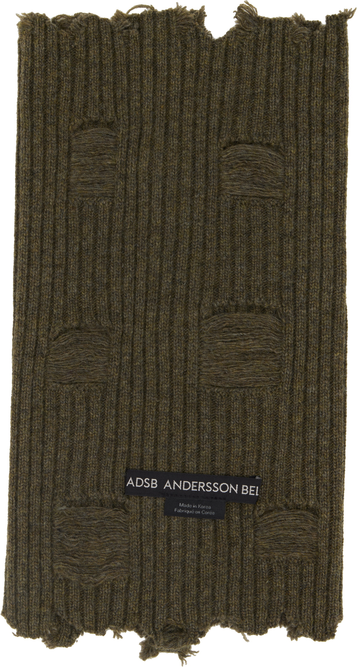 Andersson Bell Khaki Roghen Wool Neck Warmer Scarf