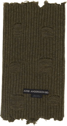 Andersson Bell Khaki Roghen Wool Neck Warmer Scarf