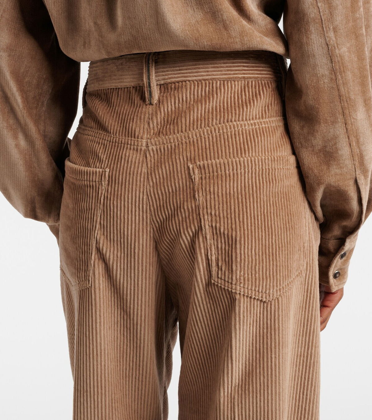 Brunello Cucinelli Monili cotton corduroy wide-leg pants
