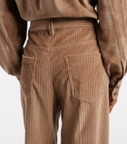 Brunello Cucinelli Monili cotton corduroy wide-leg pants