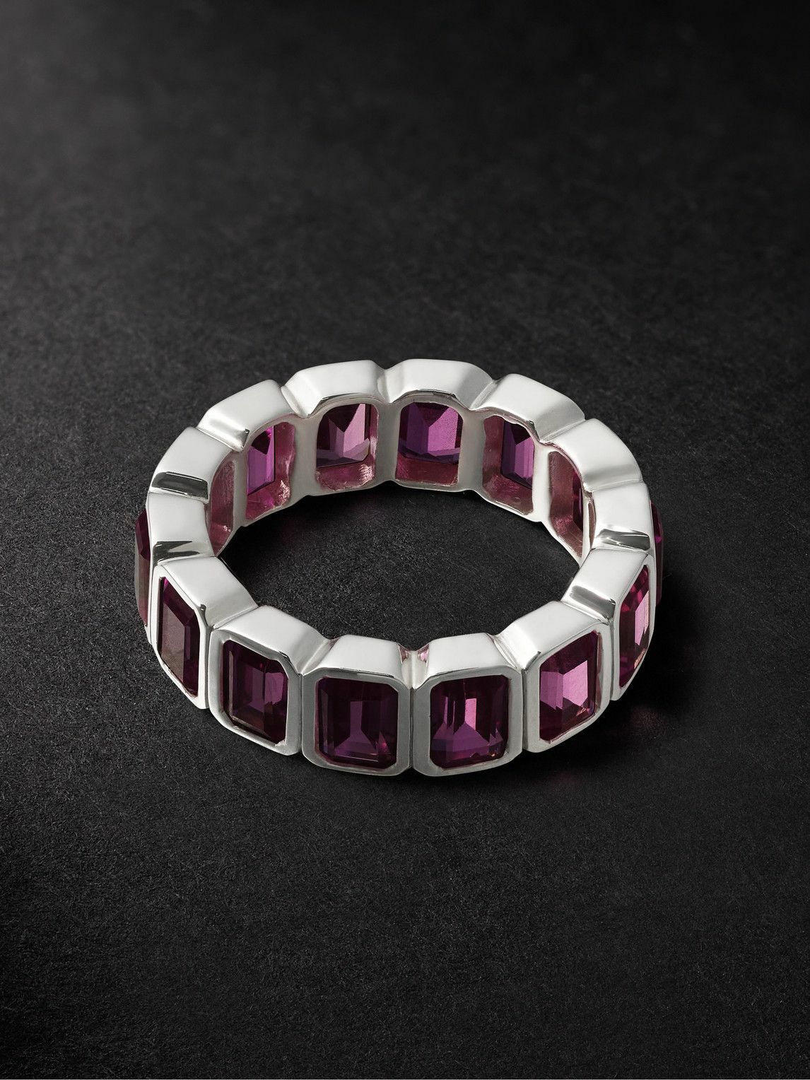 42 Suns - 14-Karat White Gold Pink Sapphire Eternity Ring - Pink