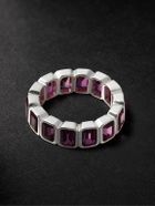 42 Suns - 14-Karat White Gold Pink Sapphire Eternity Ring - Pink