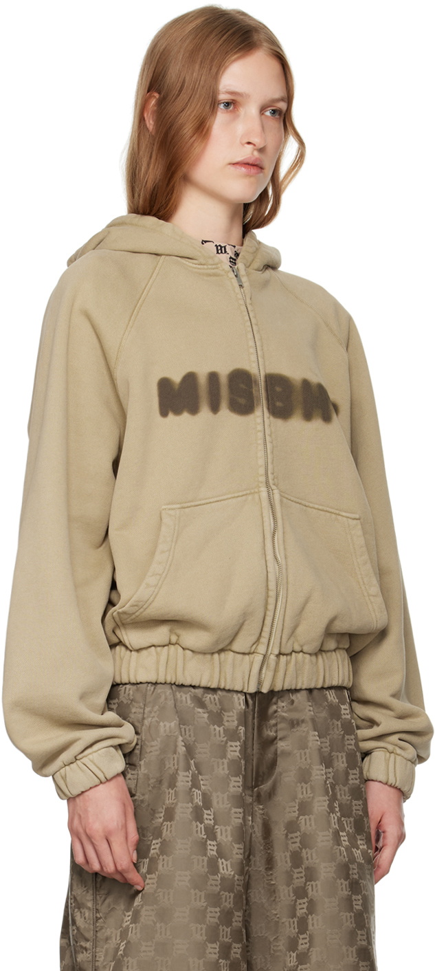MISBHV Beige Community Zipped Hoodie