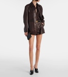 Nour Hammour Leontine leather shorts