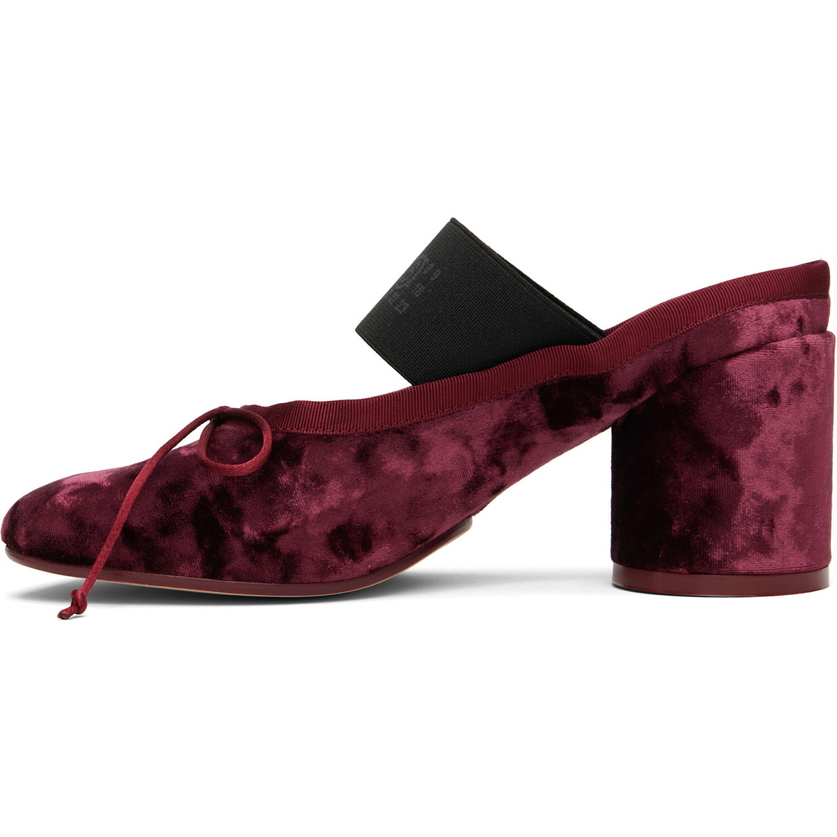 MM6 Maison Margiela Burgundy Anatomic Numeric Sandal Heels