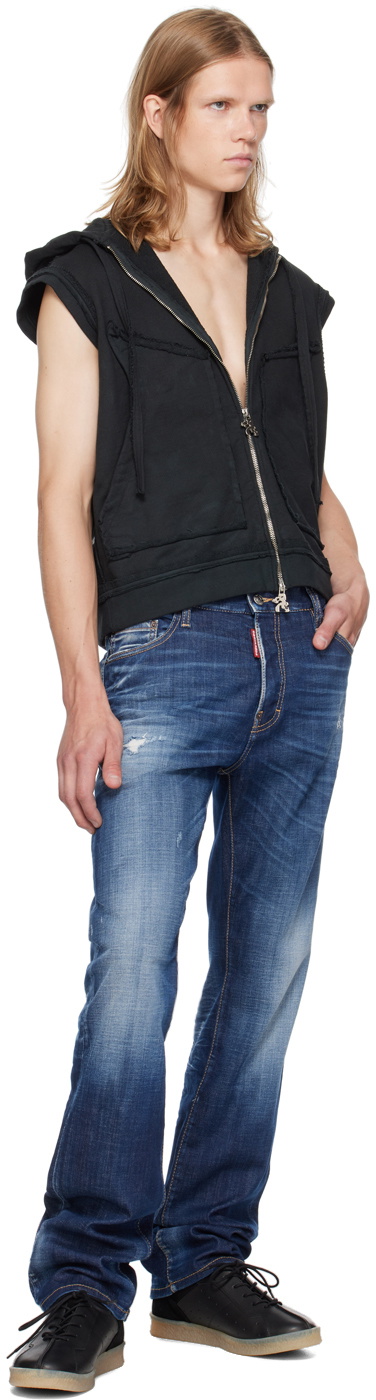Dsquared2 Blue Roadie Jeans Dsquared2 Dsquared2 Blue Roadie Jeans Dsquared2