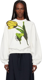 Marni Off-White Artists' Capsule Cotton Tulip Print Sweatshirt