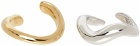 S_S.IL Gold & Silver Twist Bold Ring Set