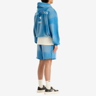 Cole Buxton Men's 1992 Distressed Hoodie in Washed Blue