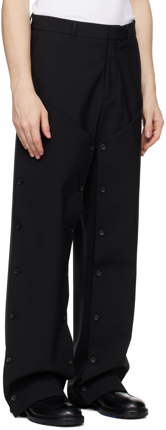 Y/Project Black Button Panel Trousers