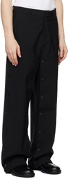 Y/Project Black Button Panel Trousers