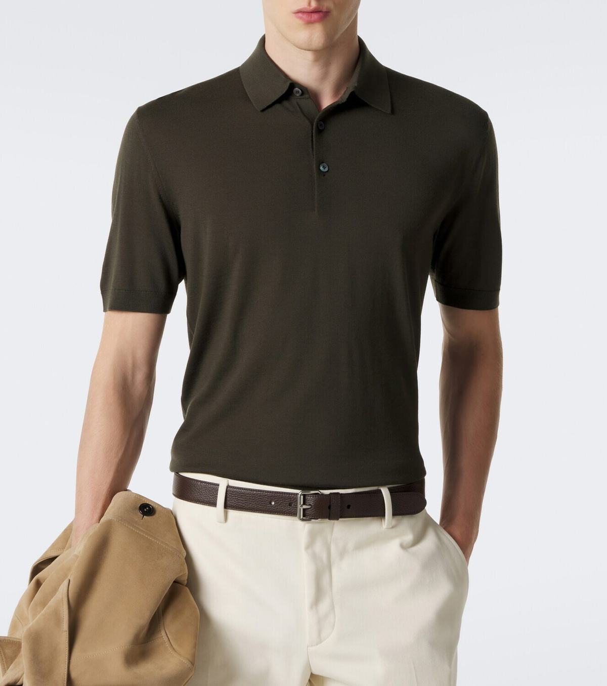 Zegna Wool piqué polo shirt