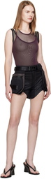 Mugler Black Technical Cargo Shorts